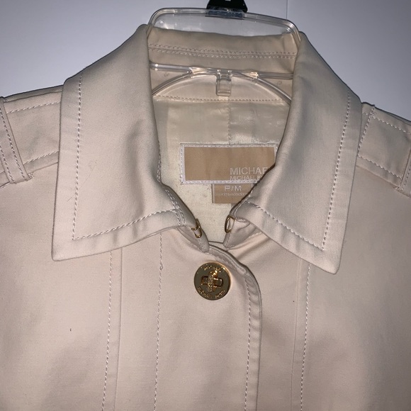 Michael Kors Cream Beige Petite Medium Jacket Coat - Picture 3 of 4